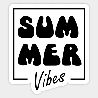 Black and white inscription summer Sticker